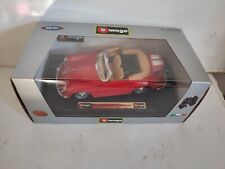 BURAGO PORSCHE 356 B RED CONVERTIBLE CAR 1/24 WITH BOX NEW