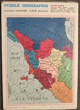 GEOGRAPHIC PUZZLE - Ed. Capitol C.E.B. Bologna 1973 Tuscany, Florence