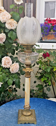 Belle lampe pétrole - lampe, à