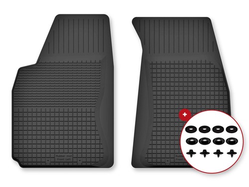 Tapis avant caoutchouc - , bac