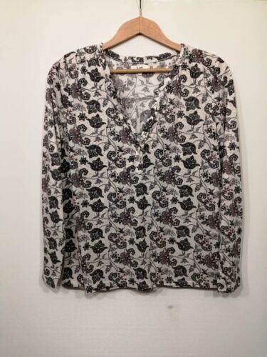 Blouse blanche motif cachemire