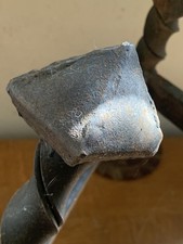 Ancienne Lampe haute époque  XIX pendant suspension fer forgé martelé médiévale