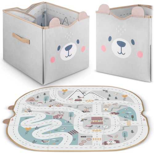 Coffre jouets tapis - à,