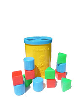 29 ⚜️ Ancienne Boite à Cubes Fisher Price Vintage Réf: 1024 Année 1977 Complet