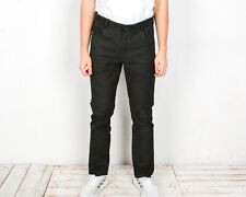 PARFORCE Daim Véritable Cuir Hommes W34 L34 Vert Slim Rég Droit Pantalon