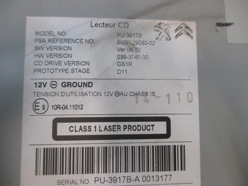 Lecteur peugeot 508 - peugeot,