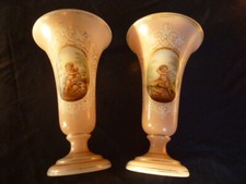 paire de vases en opaline 19ième 30cm de hauteur