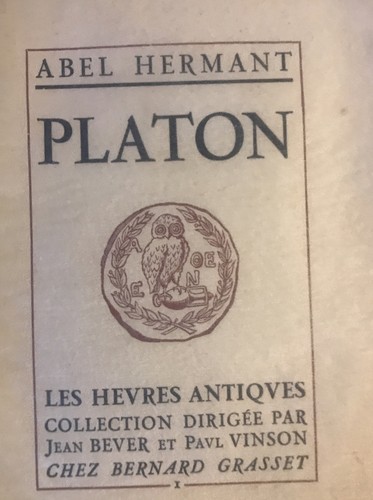 Platon abel hermant 1925 - abel, eo