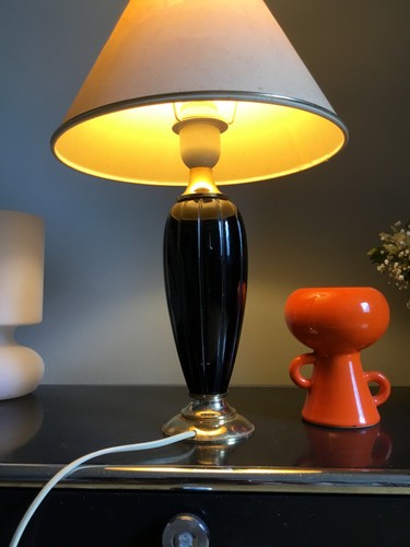 Lampe vintage noir or - lampe,