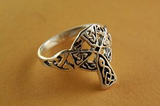 Bague Croix Templier Celtique Croix Gothique 925 Argent