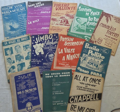 Lot partitions musique 1960 - partitions,