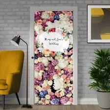 Mariage Fête Décoration - Fleur Mural - Personnalisé Texte Porte Bannière