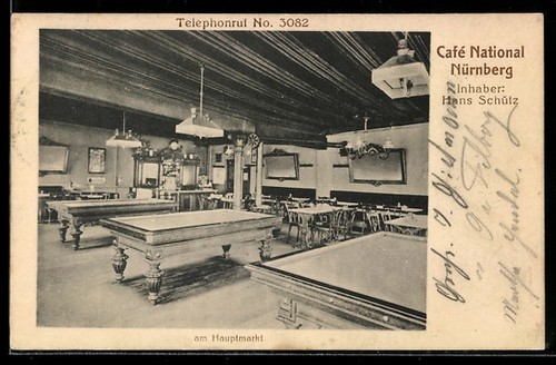 Carte postale nuremberg - postale, café