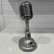 Vtg Shure 55 ? Fatboy Microphone  S36 Stand A85C Switch Untested For Restoration