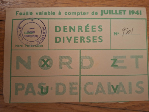 Rationnement carte de - carte,