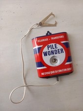 Wonder tester sheet metal lighting transistors battery advertising battery 1950s