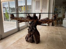 table ronde bois et verre