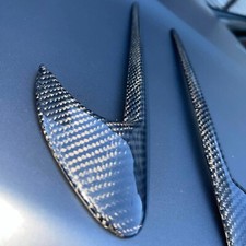 2X Carbon Fiber Side Fender Canards Hooks for Mercedes W205 C43 C63 C63s AMG 15+