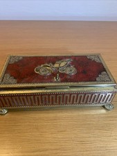 Ancienne Boîte En Fer Decor Voiture Fermant À Clé Ref GEA 