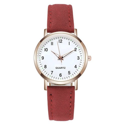 Montre chiffres rouge or - montre,