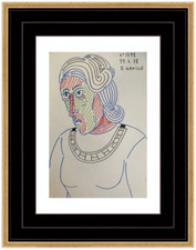 BERNARD CORNILLE (1940-2006) student of René Jaudon / portrait Art Brut 78 (103)
