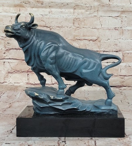 Stock marché bull bronze - stock,