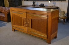 Solid Oak Sideboard Art Deco by Henri Bonjour 1930's