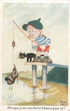 CP ILLUSTRATED HUMOR FISHERMAN BERET CAT SHOE - 66011