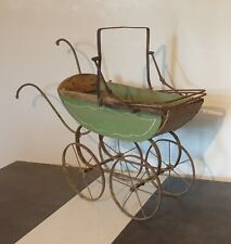 old doll spring (late 19th century) stroller for antique doll