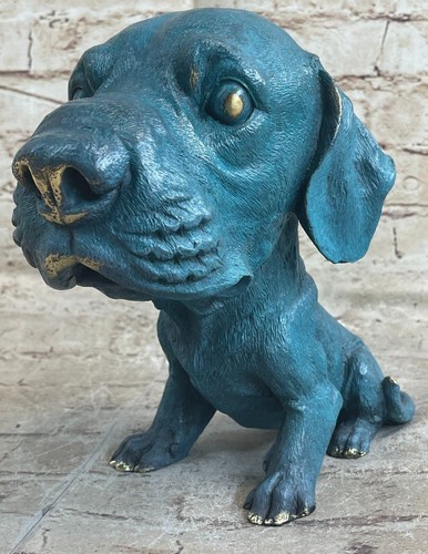 Fonte véritable bronze chiot - fonte,