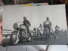 ancienne grande photo bol d'or moto circuit a identifier 40 cm sur 26 cm