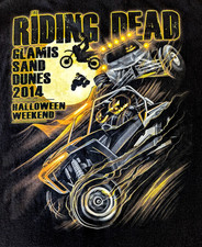 Sand Dirt Gear Sand Rail Glamis Dunes Buggy ATV Dirt Bikes Halloween T Shirt XL