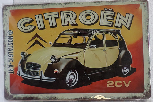 Plaque metal vintage 20x30 - metal,