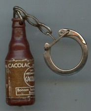 Vintage - 3D 'CACOLAC' Bottle Keychain - 60's