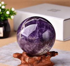 Boule De Cristal Améthyste Sphère De Cristal Violet Pierre Naturelle Polie