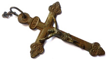 2539/17          OLD LARGE CRUCIFIX ....BRONZE