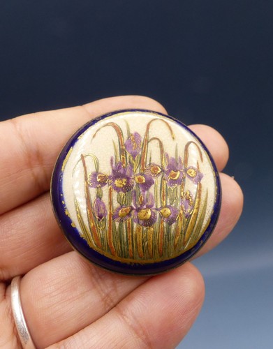 Broche ancienne céramique - ancienne, en