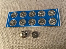 10 BOUTONS PRESSION métal à