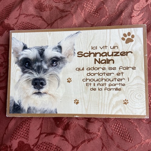 Plaque bois schnauzer nain - plaque, 13