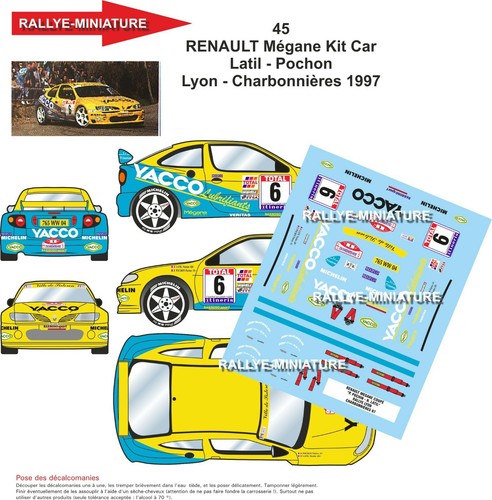 Decals ref 0045 - 1/32, renault