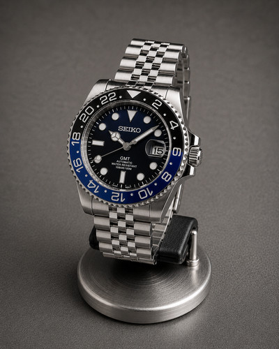 Montre gmt noir - gmt, bleu