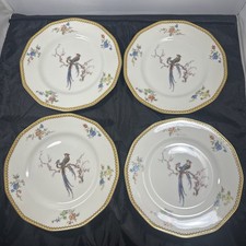 4 Dinner Plates Theodore Haviland Limoges France Eden Bird Of Paradise 9 5/8”