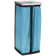 Porte-sac poubelle argent en