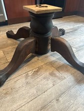 Vintage Carved Wood Claw Foot Legs and Pedestal Table Base #1174