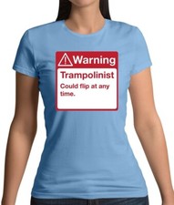 Avertissement Trampolinist - T-Shirt - Trampoline Clapet Drôle Sport Love