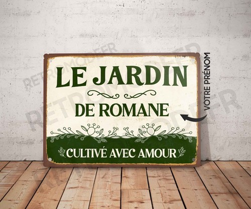 Plaque métal vintage - , jardin