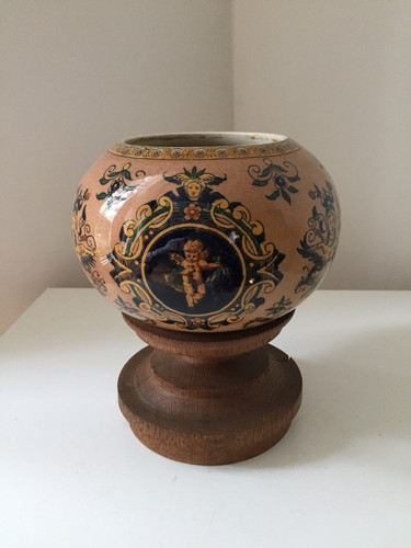 Vase boule monté gien décor - boule,