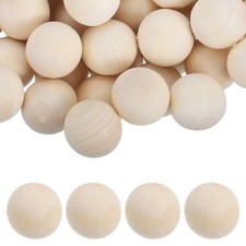 20 boules bois dur 40mm non