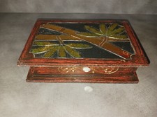 Antique vintage wooden jewelry box weight: 389 gr
