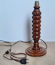 Ancien Pied De Lampe En Bois